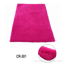 Warna plain Shaggy lembut microfiber